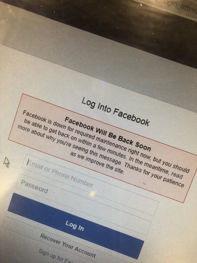 Facebook Down 13 March 2019